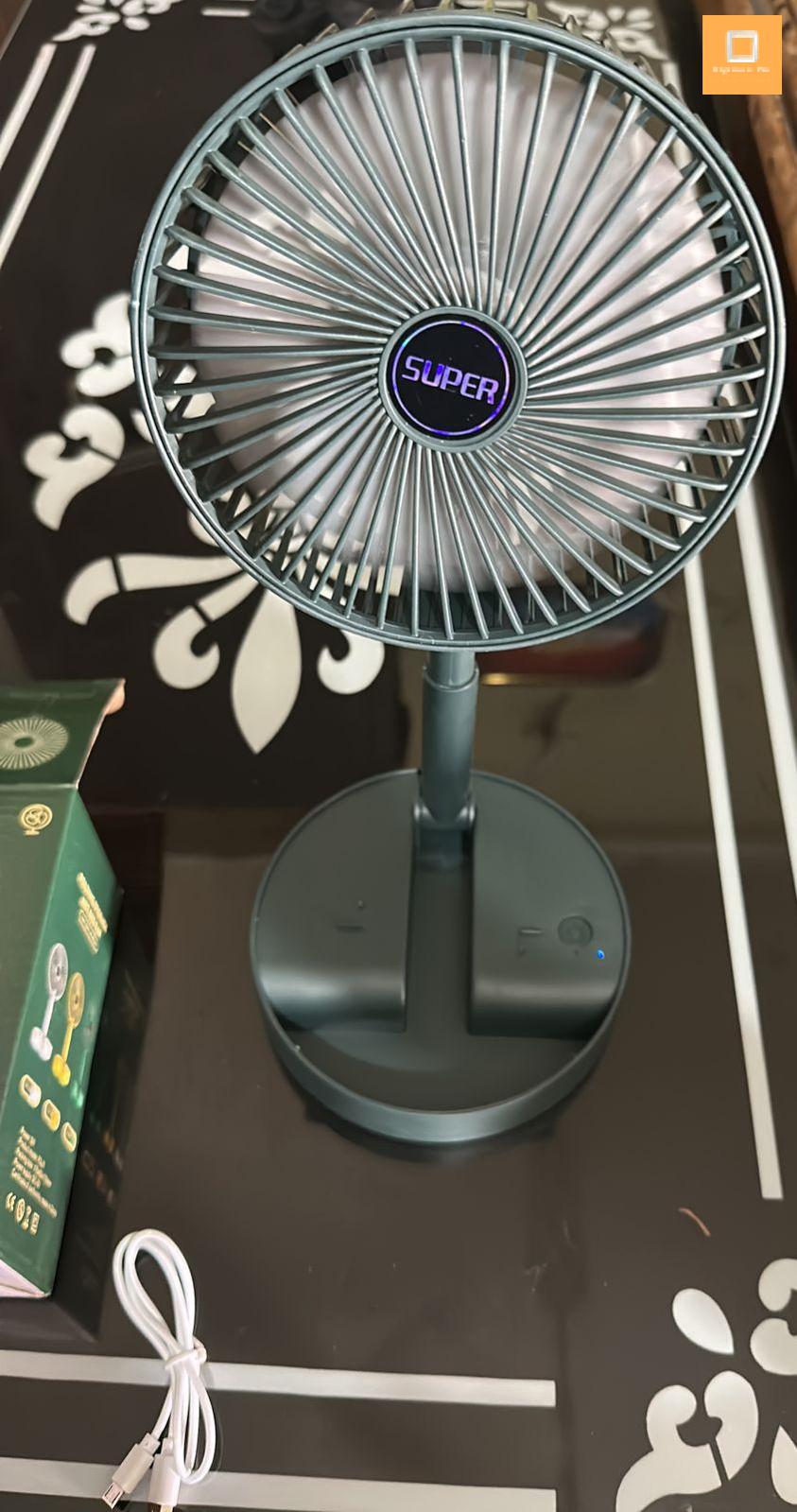 Adjustable Height Telescopic Rechargeable Standing Fan Rechargeable Pedestal Fan